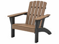 Adirondackstuhl 84 x 78 x 98 cm Kunststoff Holzoptik Braun Schwarz Gartenstuhl mit Armlehnen