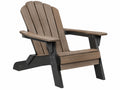Adirondack Gartenstuhl 83 x 78 x 95 cm aus Kunststoff Braun Schwarz mit breiten Armlehnen