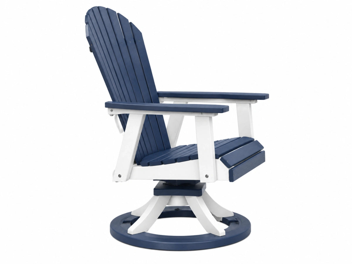 Drehbarer Adirondack Gartensessel 80 x 85 x 105 cm Holz blau weiß