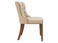 Esszimmerstuhl 52 x 63 x 102 cm Kunstleder Creme Chesterfield-Stil